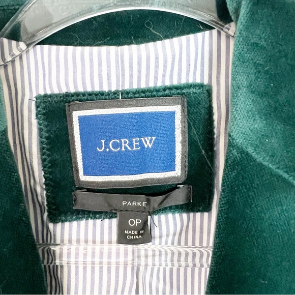J. CREW GREEN VELVET PARKE ONE BUTTON BLAZER WOMENS SZ 0P NWT - Picture 5 of 7